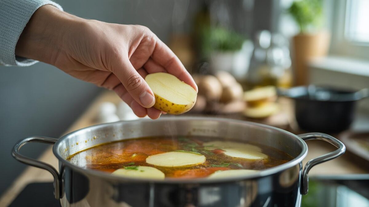 Deze truc met een rauwe aardappel absorbeert 80 procent van het zout uit te zoute gerechten