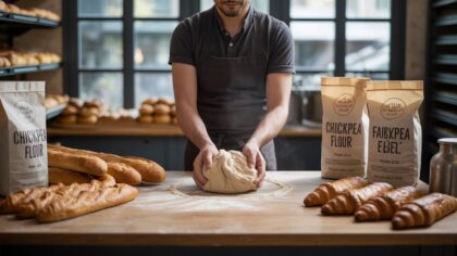 Franse bakkers verwerken nu standaard 15 procent kikkererwtenmeel systematisch overal in hun producten sinds kort
